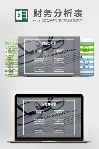 财务分析管理系统excel表格模板图片