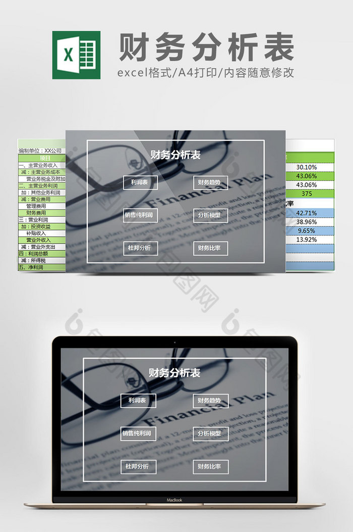 财务分析管理系统excel表格模板图片图片