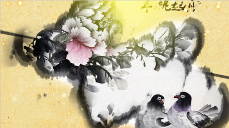 中国风水墨宣传模板水墨片头 中国风视频