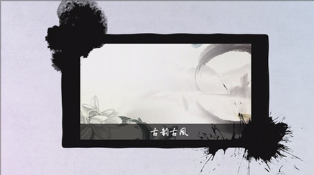 中国风古风抽象水墨书画展示edius模板