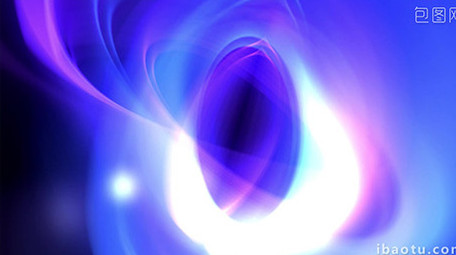 蓝紫优雅流光炫彩光环旋转logo演绎