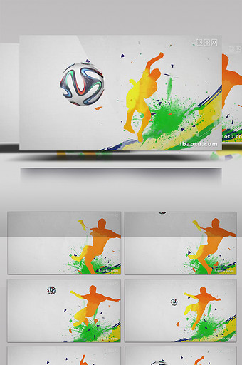巴西世界杯足球运动宣传片视频AE模板图片
