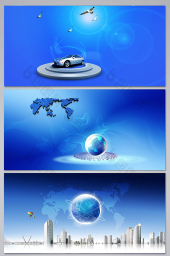 商务简约全球科技设计背景图图片
