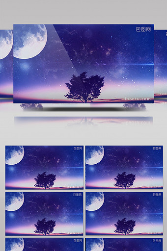 唯美夜晚粒子视频背景素材图片