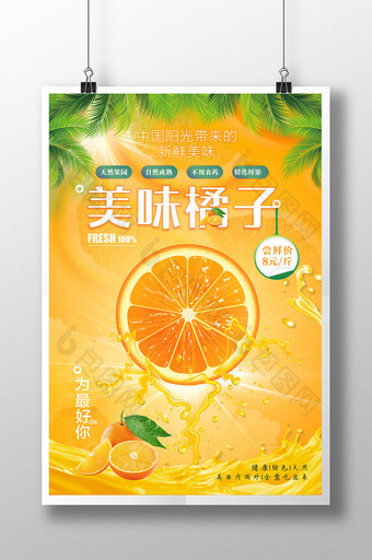 水果 橘子 美味橘子海报图片