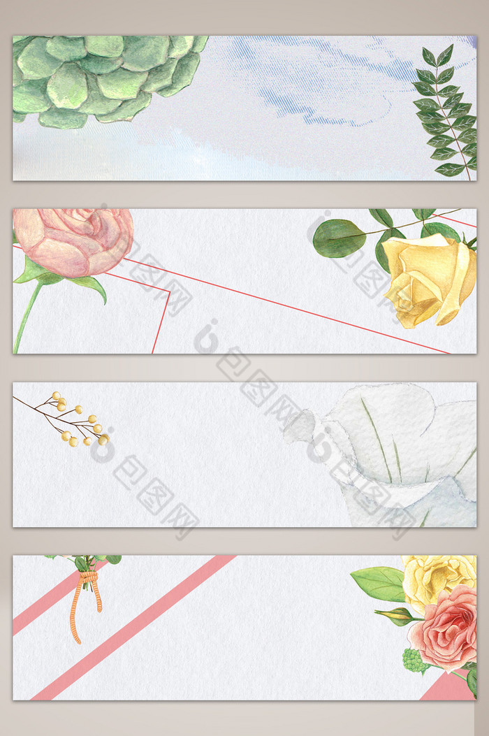 花朵浪漫banner海报图片图片