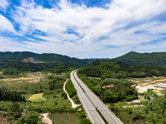 大山高速公路道路交通航拍摄影图