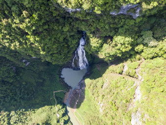 大自然<strong>高山流水</strong>瀑布湖南湘西大龙洞瀑布