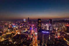 贵阳城市夜景灯光航拍摄影图