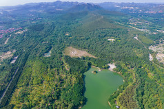 山东青山连绵起伏山川航拍摄影图