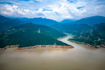 祖国大海河山长江三峡风光航拍