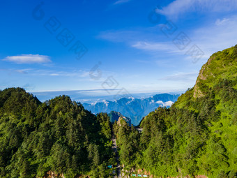 祖国大好<strong>河山</strong>湖北神农架5A景区航拍摄影图