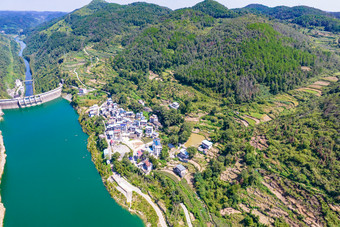 祖国大好河山湖南凤凰长潭岗风景区航拍摄影图