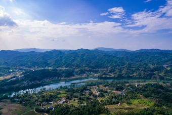 祖国大好河山丘陵山川航拍摄影图