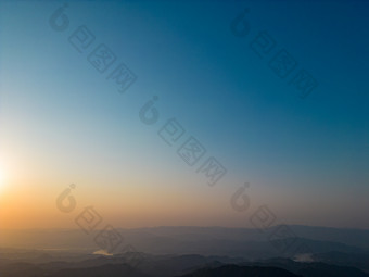 祖国大好<strong>河山</strong>山川日落航拍摄影图