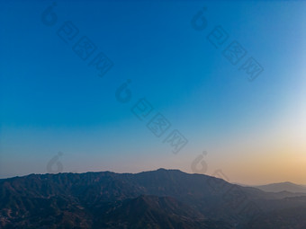 祖国大好河山山川日落航拍摄影图