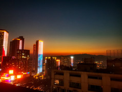 湖南长沙夜景灯光摄影图