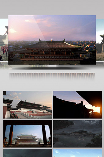 中国风皇宫宫殿汉唐中式婚礼LED大屏幕舞图片