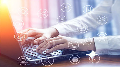 时尚蓝色商务科技风格毛刺栏目包装标题字幕