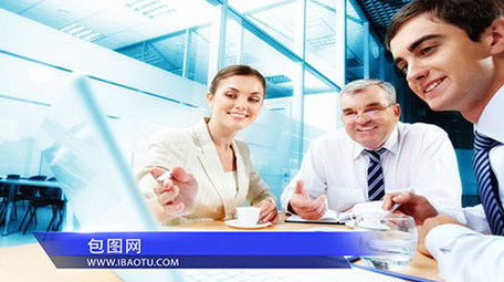 时尚蓝色商务科技风格毛刺栏目包装标题字幕