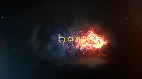 火树银花爆炸粒子效果片头logo演绎