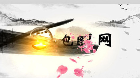 大气唯美水墨片头视频