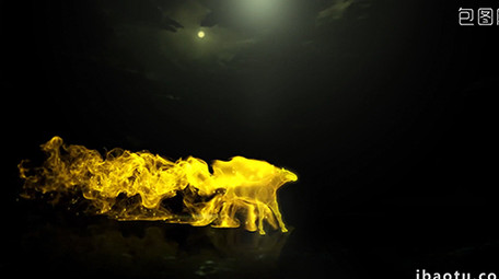 奔跑马流光粒子特效标志片头大气