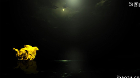 奔跑马流光粒子特效标志片头大气