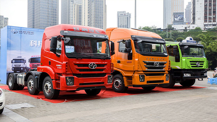 大货车停车的声音