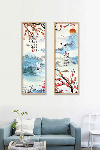 中国风水墨印象山水风景装饰画图片