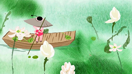 读唐诗配乐LED视频