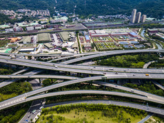 福建福州城市风光福州交通航拍