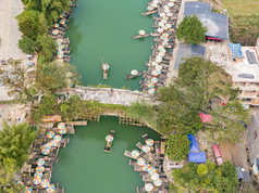 广西桂林遇龙河风光航拍摄影图