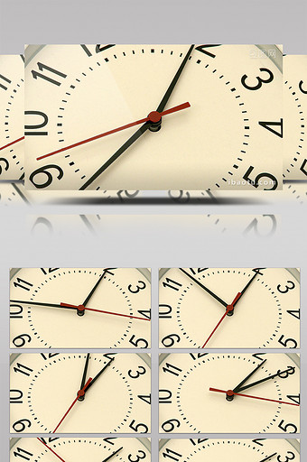 象征时间飞逝的快速转动的钟表背景视频图片