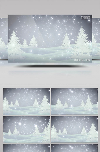 白色色调雪花掉落圣诞节LED背景图片