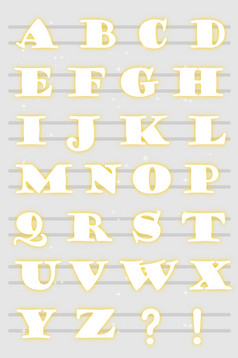 矢量创意发光节能灯英文字母