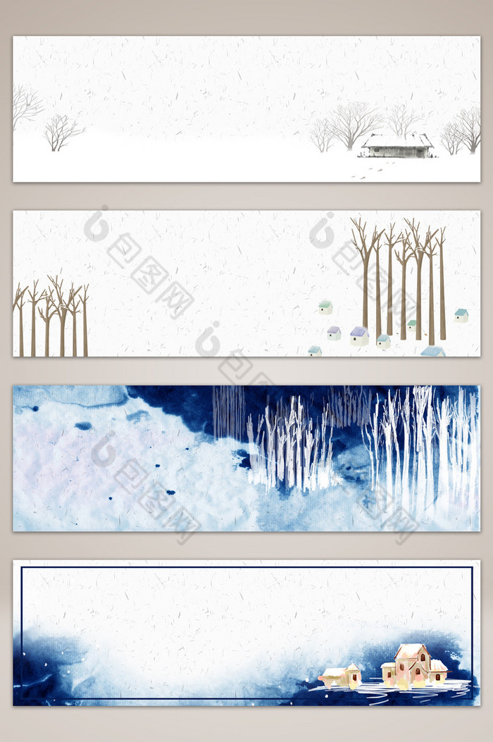 冬季小雪banner海报图片图片
