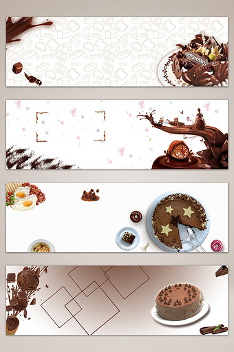 巧克力糕点电商淘宝banner背景图片