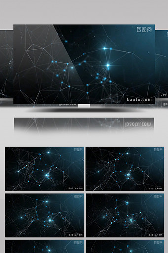 高清科技点线连接线动态背景素材图片