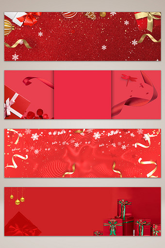 圣诞礼品促销banner海报背景图片
