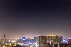 广东佛山城市夜景灯光航拍摄影图
