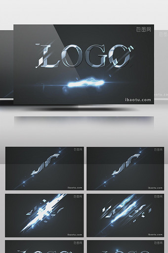 快速闪动logo标志动画展示视频AE模板图片