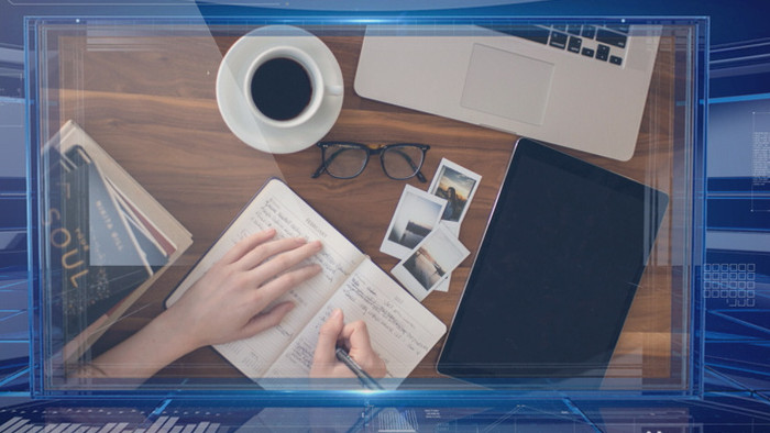 玻璃质感曲面屏图文展示ae模板AE模板视频素