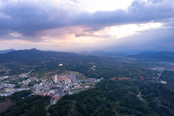 祖国大好河山丹霞山景区清晨航拍摄影图