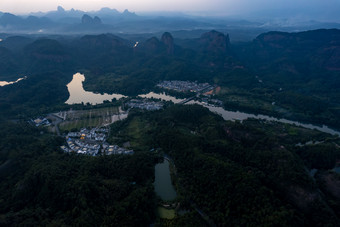 祖国大好<strong>河山</strong>丹霞山晚霞航拍摄图