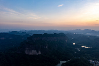 祖国大好<strong>河山</strong>丹霞山晚霞航拍摄图