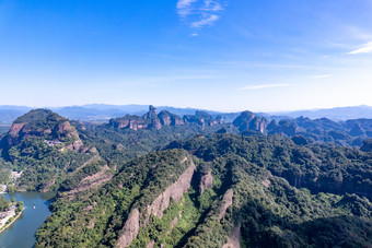 祖国大好<strong>河山</strong>广东丹霞山丹霞地貌航拍摄影图