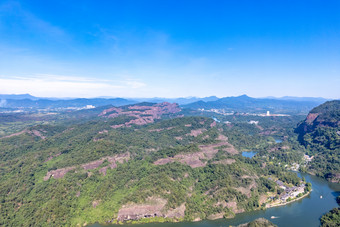 祖国大好<strong>河山</strong>广东丹霞山丹霞地貌航拍摄影图