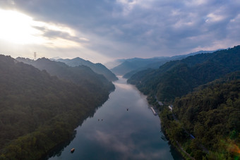 祖国大好<strong>河山</strong>湖南郴州小东江航拍摄影图