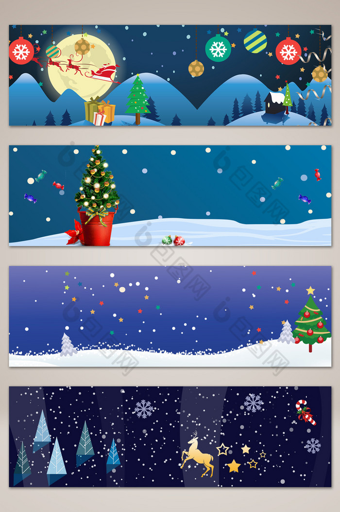 下雪圣诞卡通图片